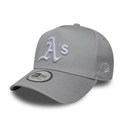 Pictured is this MLB League Essential Athletics 9FORTY E-Frame cap in grey. 1