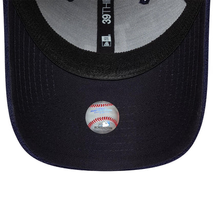 Pictured is this MLB Fleece LA Dodgers 39THIRTY Stretch Fit cap in navy. 7