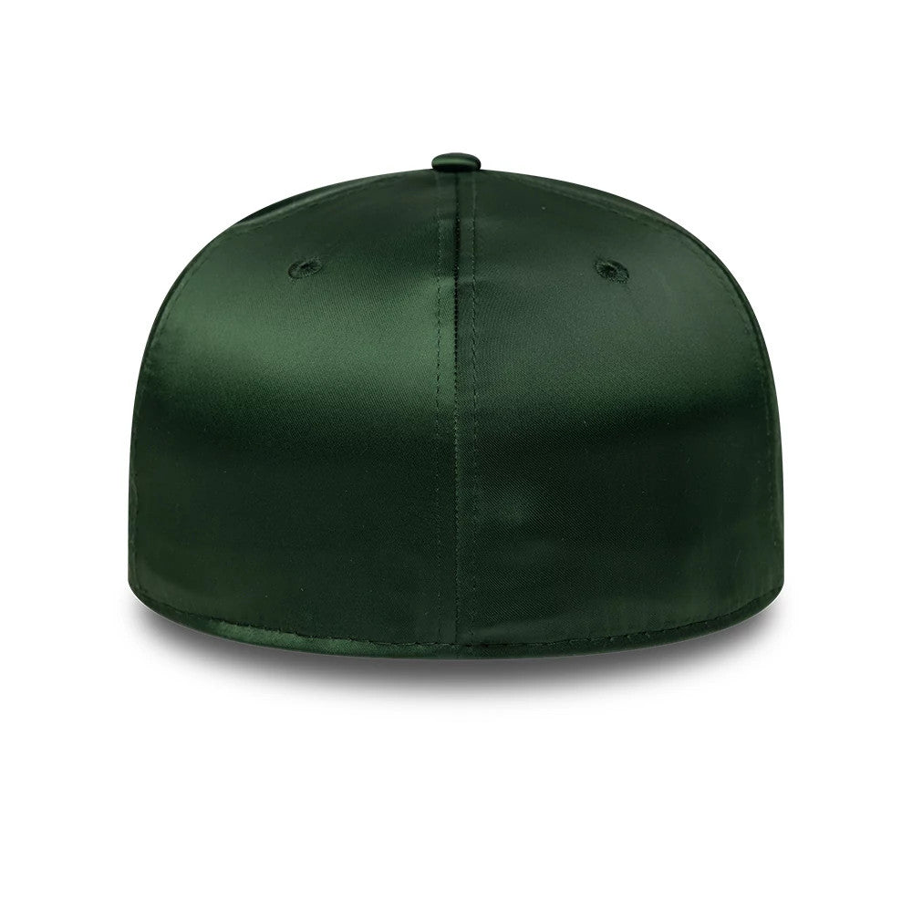 Pictured is this New Era Satin Diamante New Era 59FIFTY Fitted cap in dark green. 6