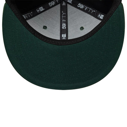 Pictured is this New Era Satin Diamante New Era 59FIFTY Fitted cap in dark green. 7