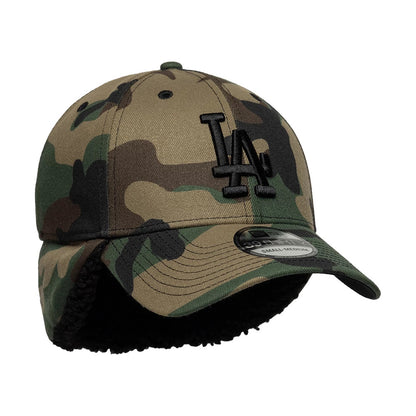 Pictured is this MLB LA Dodgers 39THIRTY Downflap Stretch Fit cap in black. 8