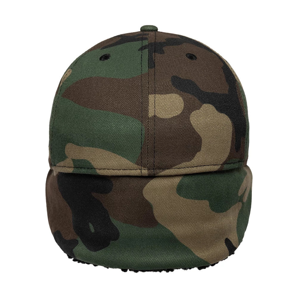 Pictured is this MLB LA Dodgers 39THIRTY Downflap Stretch Fit cap in black. 9