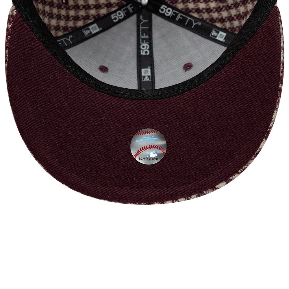 MLB Houndstooth New York Mets Dark Purple 59FIFTY Fitted Cap | NEC EU