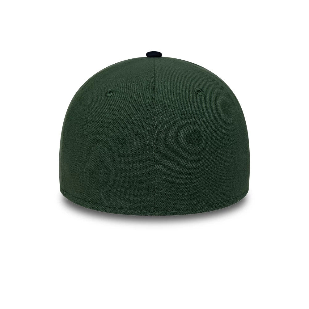 Pictured is this MLB Faux Suede LA Dodgers 39THIRTY Stretch Fit cap in dark green & navy. 6