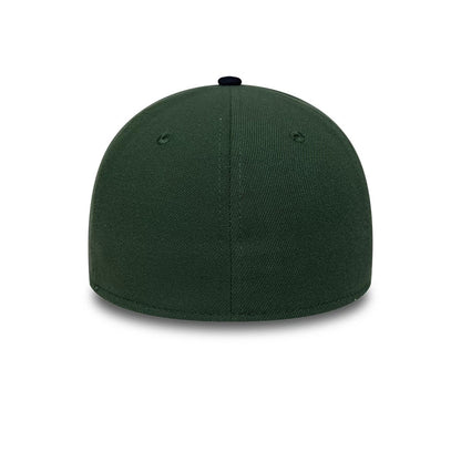 Pictured is this MLB Faux Suede LA Dodgers 39THIRTY Stretch Fit cap in dark green & navy. 6