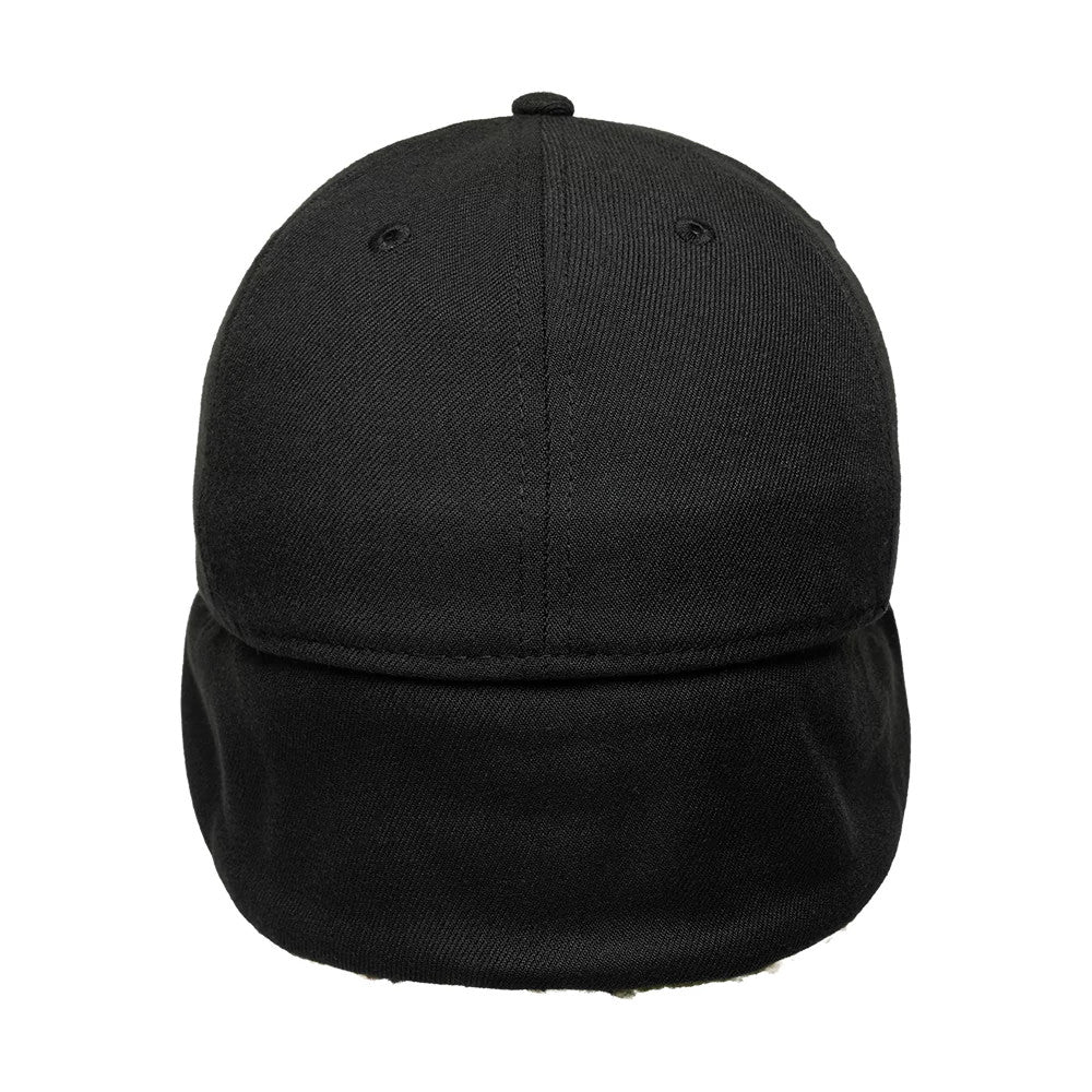 Pictured is this MLB Detroit Tigers 39THIRTY Downflap Stretch Fit cap in black. 9