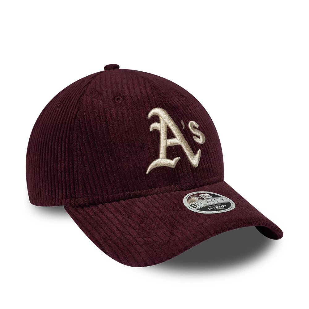 Pictured is this Womens MLB Chunky Cord Athletics 9FORTY M-Crown cap in dark purple. 3