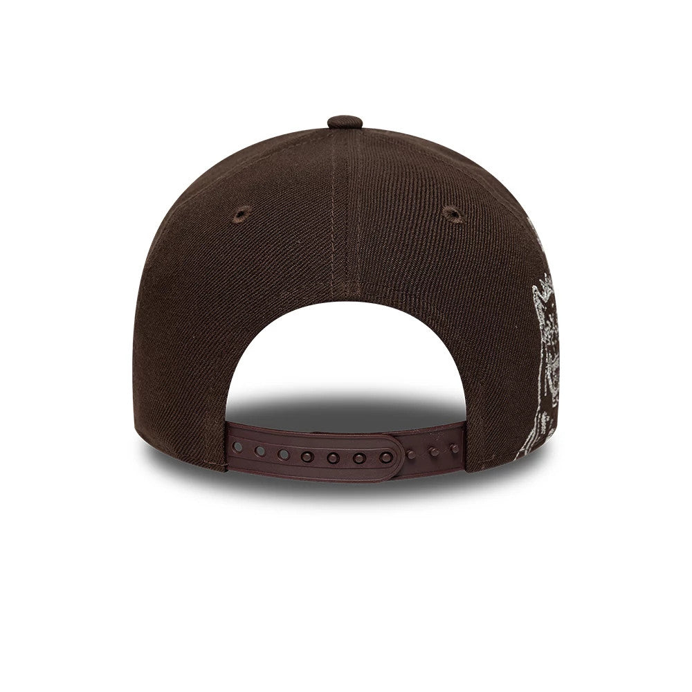 Pictured is this MLB Mythical Icon San Diego Padres 9FORTY E-Frame cap in dark brown. 6