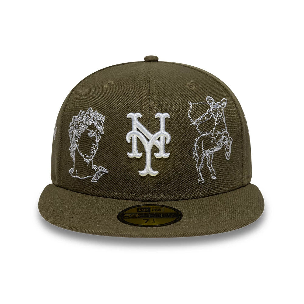 Pictured is this MLB Mythical New York Mets 59FIFTY Fitted cap in green. 2