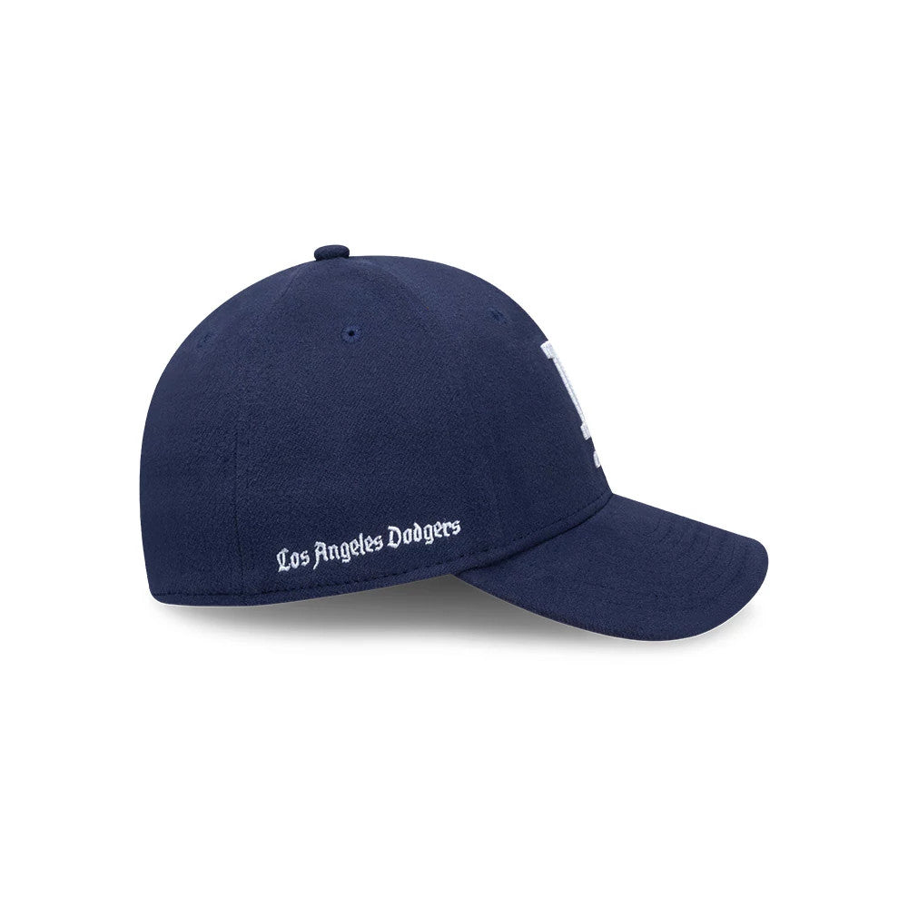 Pictured is this MLB Melton LA Dodgers 39THIRTY Stretch Fit cap in navy. 5