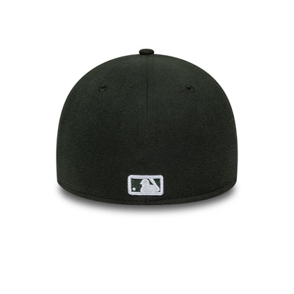 Pictured is this MLB Melton New York Mets 39THIRTY Stretch Fit cap in dark green. 7