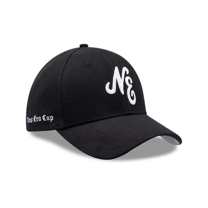 Pictured is this New Era Melton 39THIRTY Stretch Fit cap in black. 1