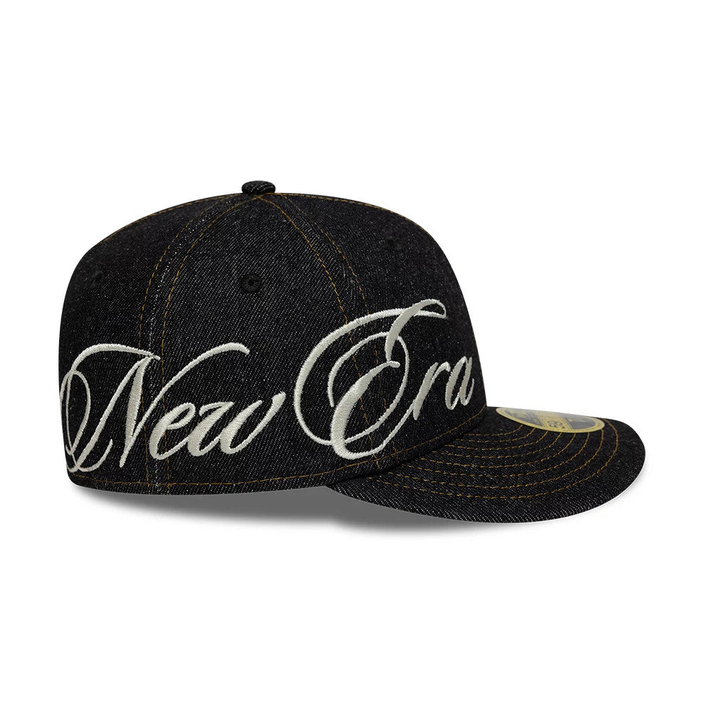 Pictured is this New Era Denim Low Profile 59FIFTY Fitted cap in black. 4