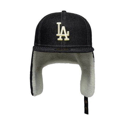 Pictured is this MLB Denim LA Dodgers Dogear 59FIFTY Fitted cap in black. 6