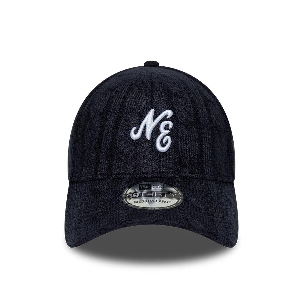 Pictured is this New Era Knitted 39THIRTY Stretch Fit cap in navy. 3