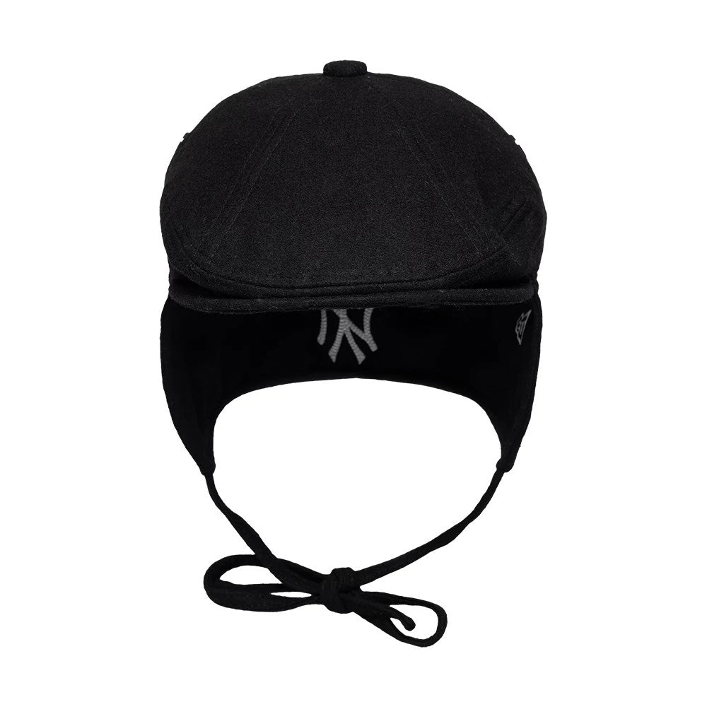 Pictured is this MLB Wool New York Yankees Downflap Driver cap in black. 3