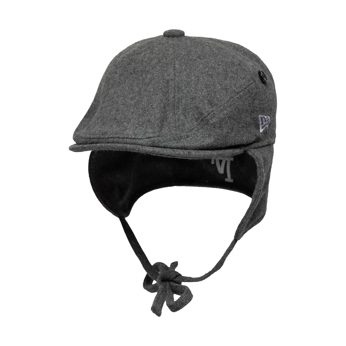 Pictured is this MLB Wool LA Dodgers Downflap Driver cap in grey. 2