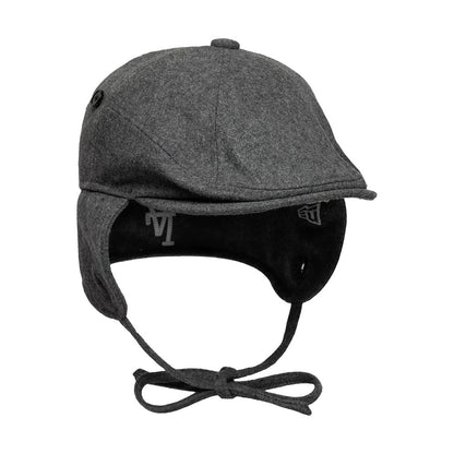 Pictured is this MLB Wool LA Dodgers Downflap Driver cap in grey. 7