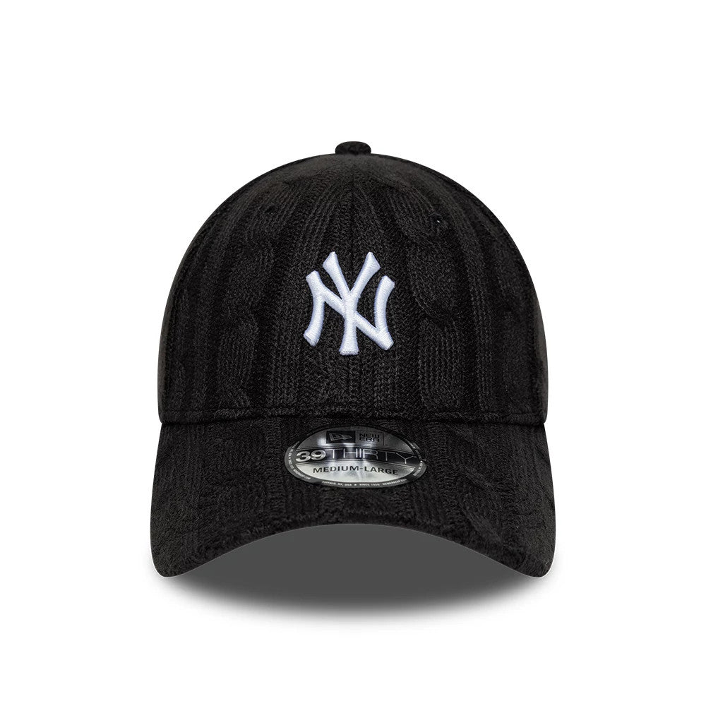 Pictured is this MLB Knitted New York Yankees 39THIRTY Stretch Fit cap in black. 2