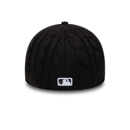 Pictured is this MLB Knitted New York Yankees 39THIRTY Stretch Fit cap in black. 4
