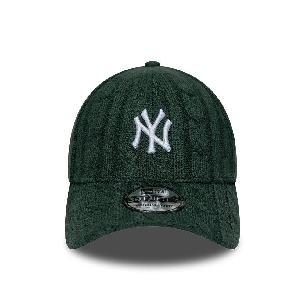 Pictured is this MLB Knitted New York Yankees 39THIRTY Stretch Fit cap in dark green. 5