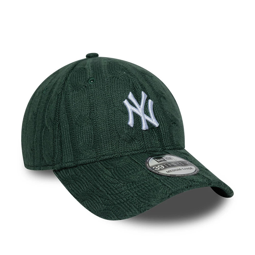 Pictured is this MLB Knitted New York Yankees 39THIRTY Stretch Fit cap in dark green. 6