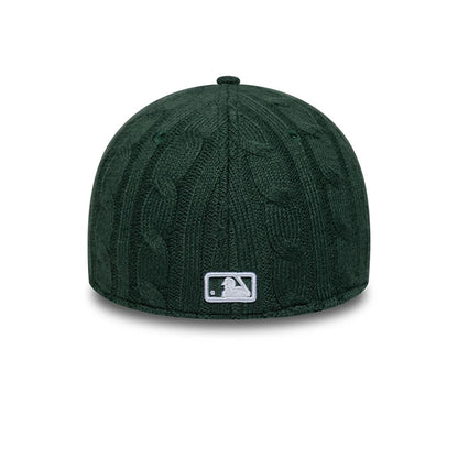Pictured is this MLB Knitted New York Yankees 39THIRTY Stretch Fit cap in dark green. 7