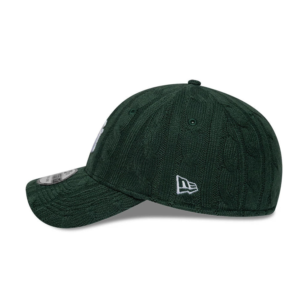 Pictured is this MLB Knitted New York Yankees 39THIRTY Stretch Fit cap in dark green. 8
