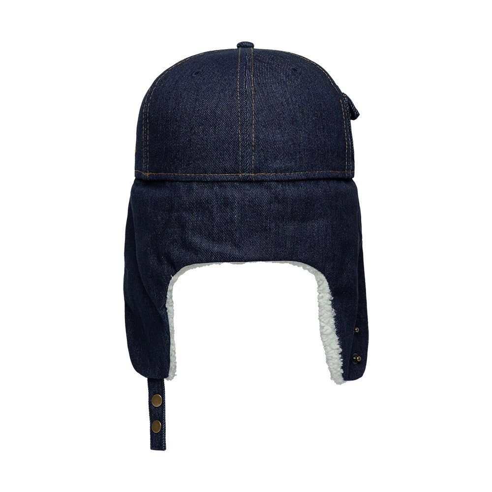 Pictured is this New Era Denim Dogear 59FIFTY Fitted cap in navy. 8
