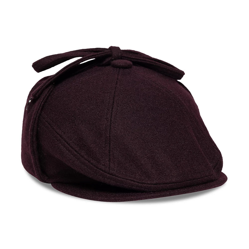 Pictured is this New Era Wool Downflap Driver cap in dark brown. 4