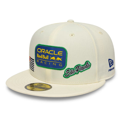 Pictured is this Brazil Race Special Red Bull Racing 59FIFTY Fitted cap in cream. 3