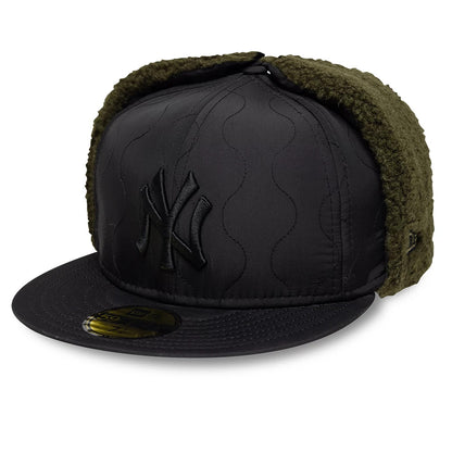 Pictured is this MLB Quilted New York Yankees Dogear 59FIFTY Fitted cap in black. 1