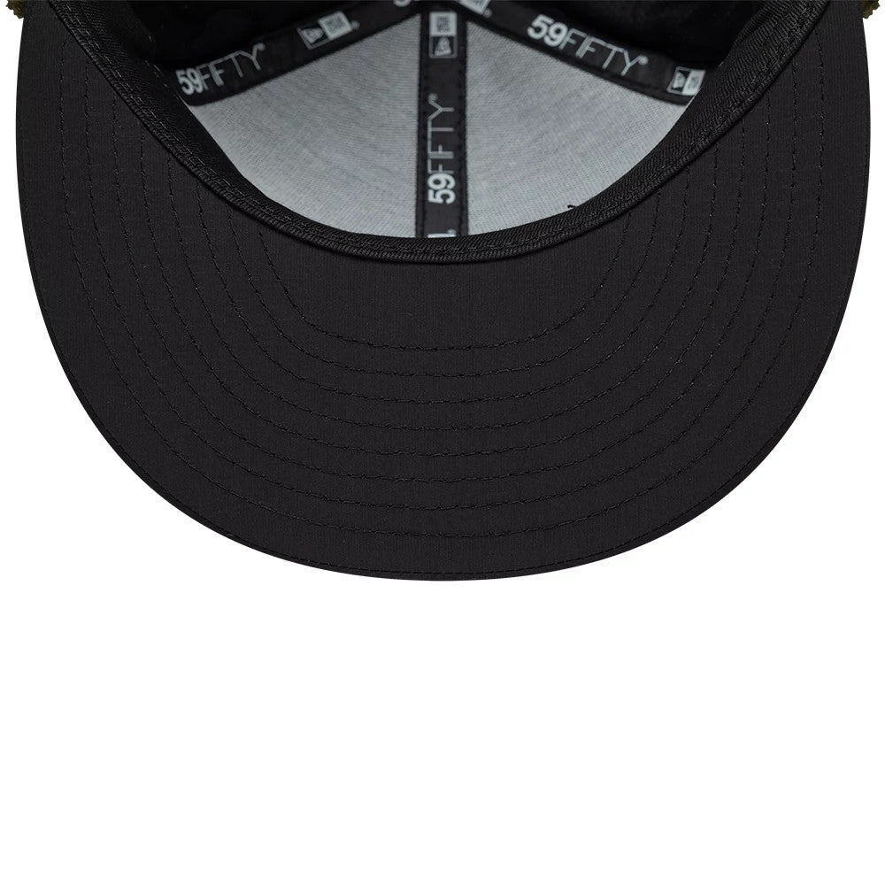 Pictured is this MLB Quilted New York Yankees Dogear 59FIFTY Fitted cap in black. 9