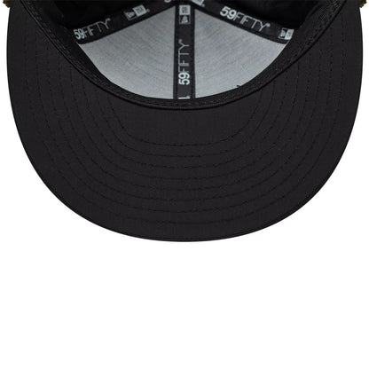 Pictured is this MLB Quilted New York Yankees Dogear 59FIFTY Fitted cap in black. 9