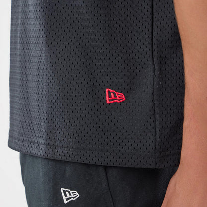 The model is wearing this NFL International Series Games 2026 Graphic Atlanta Falcons Mesh Jersey in black. 5