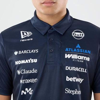 The model is wearing this Singapore Williams Tech Polo T-Shirt in navy. 3