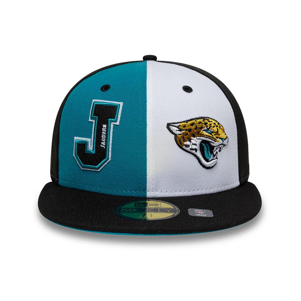 Pictured is this NFL International Games Jacksonville Jaguars 59FIFTY Fitted cap in black. 2