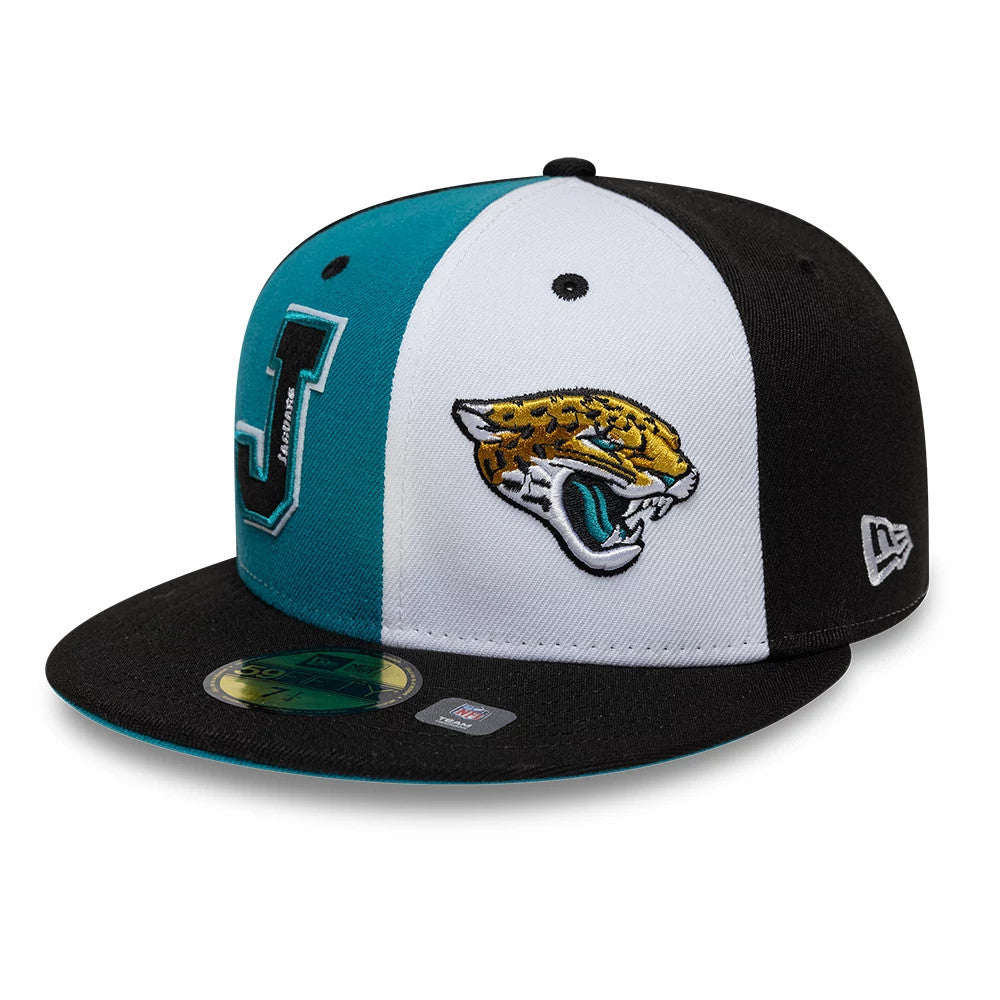 Pictured is this NFL International Games Jacksonville Jaguars 59FIFTY Fitted cap in black. 1