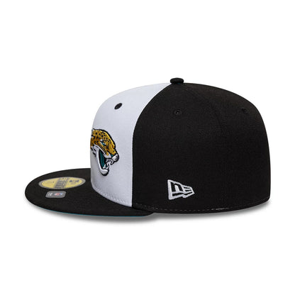 Pictured is this NFL International Games Jacksonville Jaguars 59FIFTY Fitted cap in black. 5