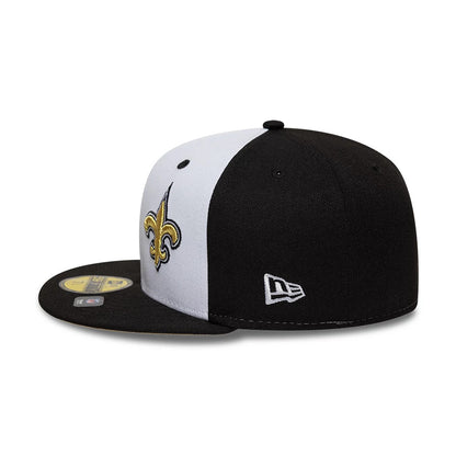 Pictured is this NFL International Games New Orleans Saints 59FIFTY Fitted cap in black. 5