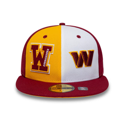 Pictured is this NFL International Games Washington Commanders 59FIFTY Fitted cap in dark red. 2