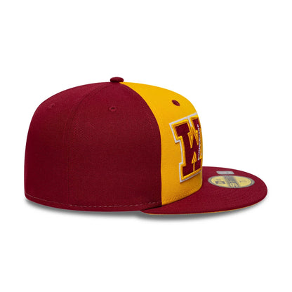 Pictured is this NFL International Games Washington Commanders 59FIFTY Fitted cap in dark red. 6