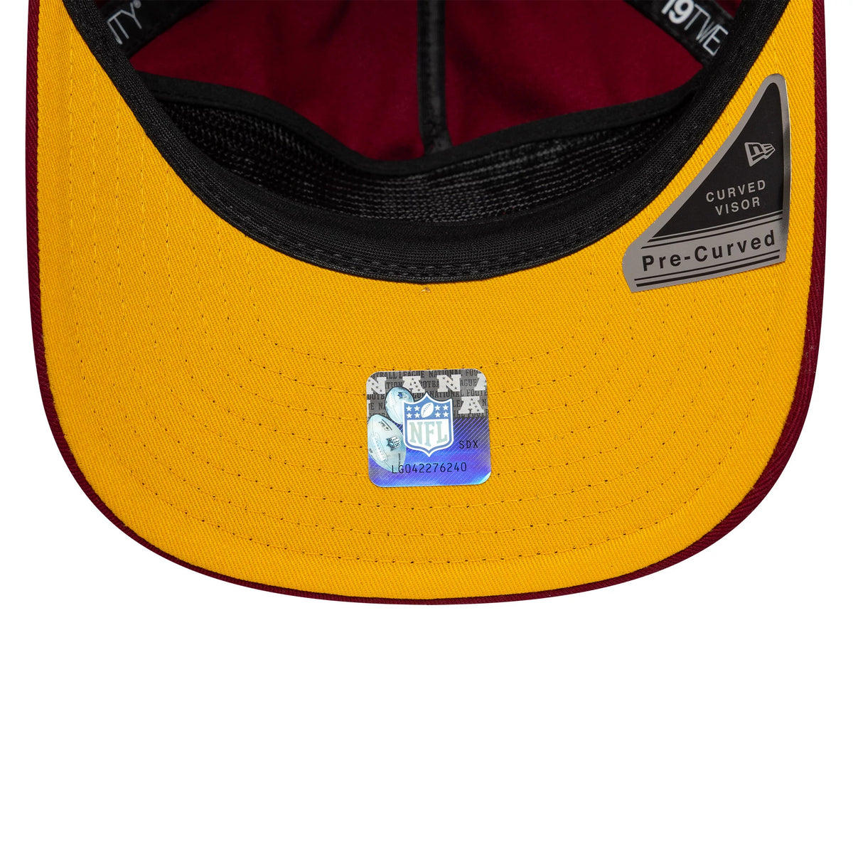 Pictured is this NFL International Games 2026 London Washington Commanders 19TWENTY cap in dark red. 2