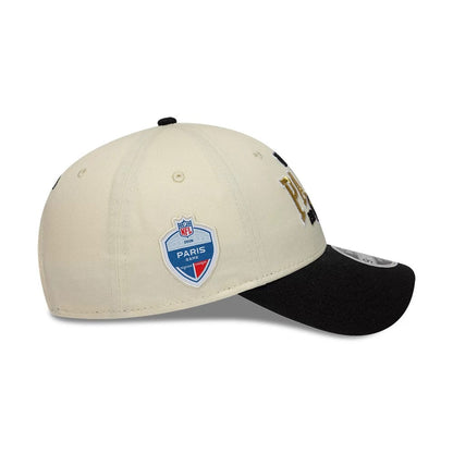 Pictured is this NFL International Series Games 2026 Paris New Orleans Saints 9FORTY M-Crown cap in white & black. 4