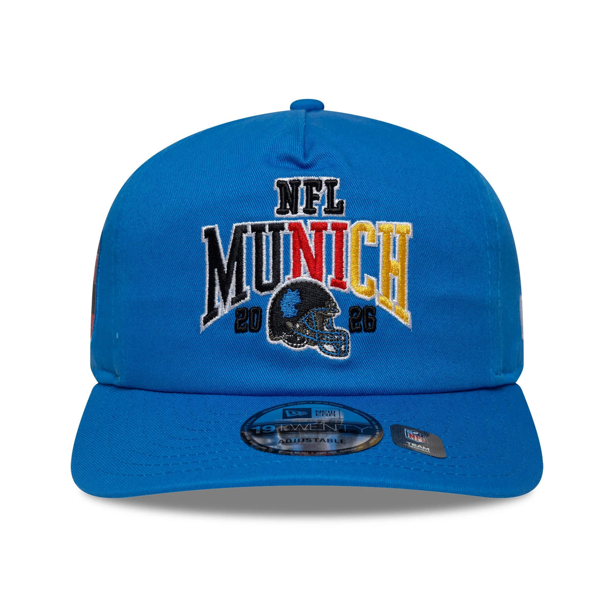 Pictured is this NFL International Series Games 2026 Munich Detroit Lions 19TWENTY cap in blue. 3