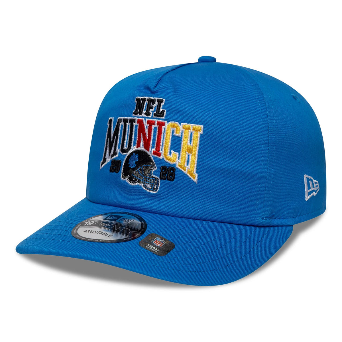 Pictured is this NFL International Series Games 2026 Munich Detroit Lions 19TWENTY cap in blue. 4