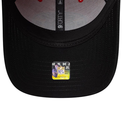 Pictured is this NFL International Series Games 2026 Madrid Atlanta Falcons 9FORTY cap in red & black. 7