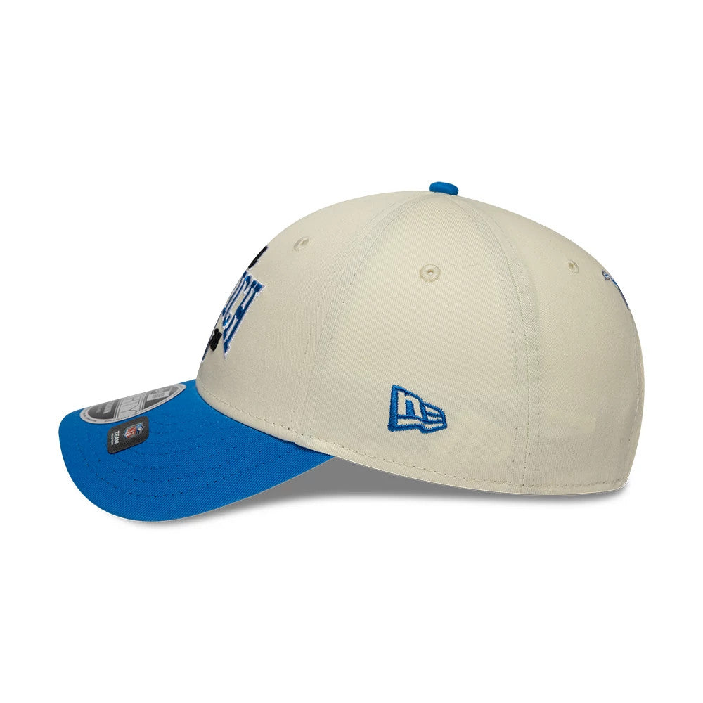 Pictured is this NFL International Games 2026 Munich Detroit Lions 9FORTY M-Crown cap in white & blue. 6
