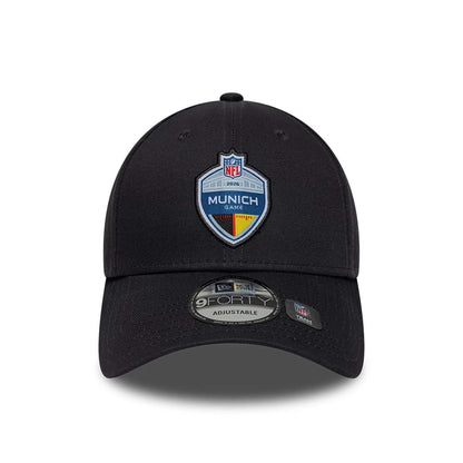 Pictured is this NFL International Series Games 2026 Munich 9FORTY cap in dark grey. 2