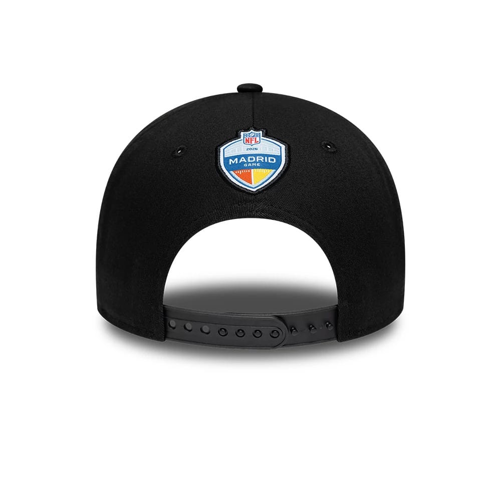 Pictured is this NFL International Series Games 2026 Madrid Atlanta Falcons 9FORTY cap in black. 5
